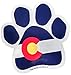 Pawlorado Paw Shaped Sticker with Colorado Flag