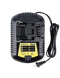 Epowon DCB105 - Cargador de batería de iones de litio para Dewalt 12 V ~ 20 V MAX DCB101 DCB102 DCB107 DCB205 DCB112