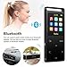 16GB Bluetooth MP3 Player with FM Radio/Voice Recorder, 60 Hours Playback, Lossless Sound,Metal Touch Button, 1.8 Inch Color Screen, HD Sound Quality Earphone, with an Armband, Black and Bluetooth