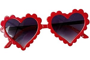 BULINGNA Kids Toddler Baby Girl Boy Heart Shaped Anti-UV Sunglasses, Eyewear Glasses for Party Photography Outdoor Beach 1-8T