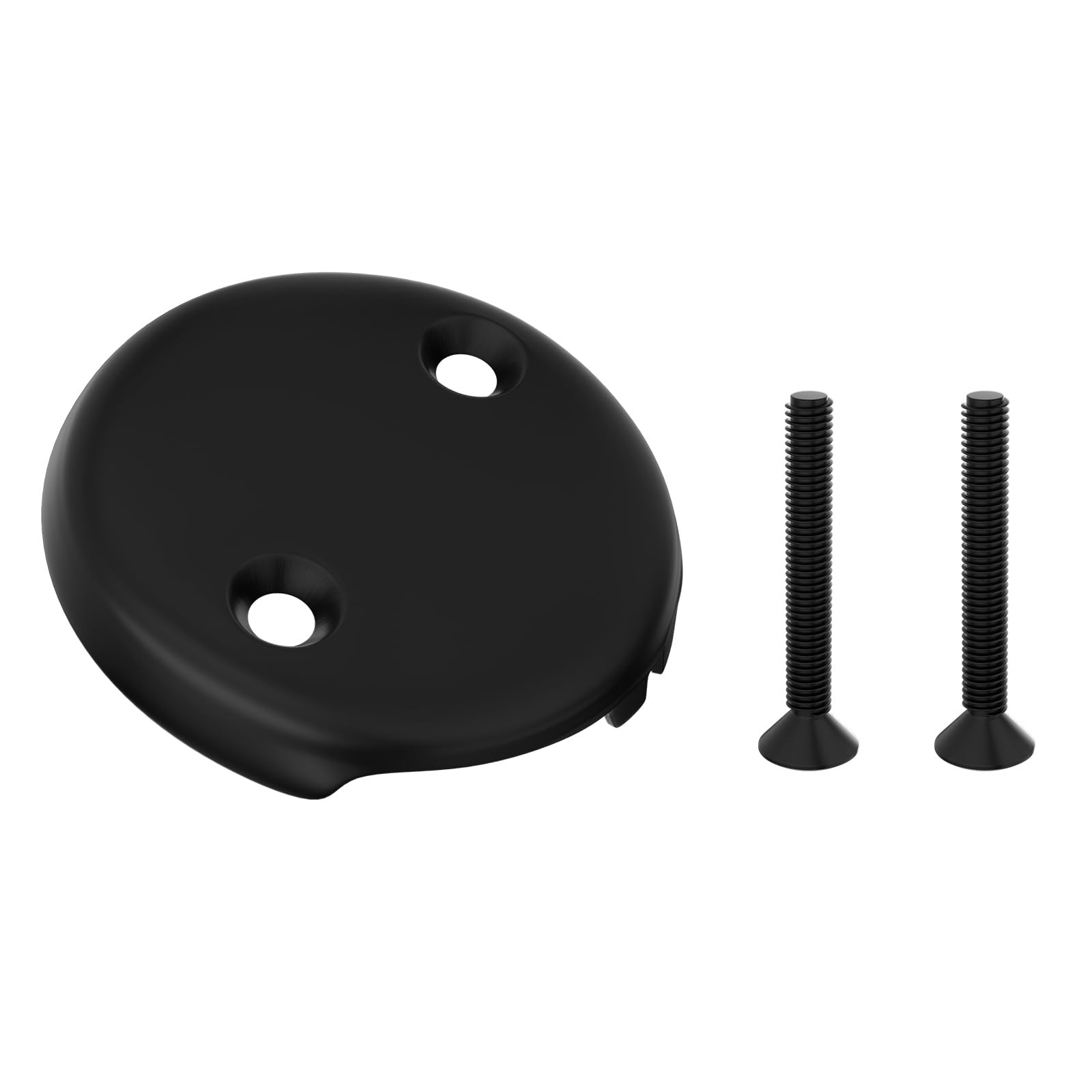 Photo 1 of 3-1/8" Bathtub Overflow Drain Cover Two-Hole, Overflow Face Plate-Bathtub w/Screws for Most Standard Bath Tub Drains - Black