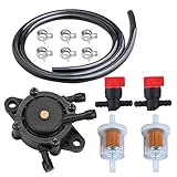 Hipa 49040-7001 Fuel Pump + 49019-7001 Fuel Filter Fuel Line Shut-Off Valve for Kawasaki FH Series 4-Stroke Engine Lawn Mower Parts