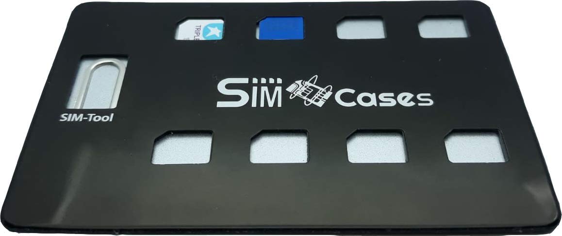 Storage Case 8 Nano Sim Cards Slim Credit Card Size Wallet Sim Card Adapter Set Nano Sim Card Holder Case Iphone Pin Needle Black Quality Sim Converter Set Nano Sim Card