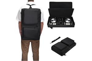 Nbike DJ Controller case for Pioneer DDJ SR 2/Hercules inpulse 500/Traktor Kontrol S4 Mk3 Shoulder bag Backpack Thickened inner liner Anti-impact，Party Street performance Outdoors Portable DJ Gig Bag