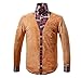 Yanglovele Men's Winter Long Sleeve Plaid Flannel Velvet Lined Thick Work Shirts