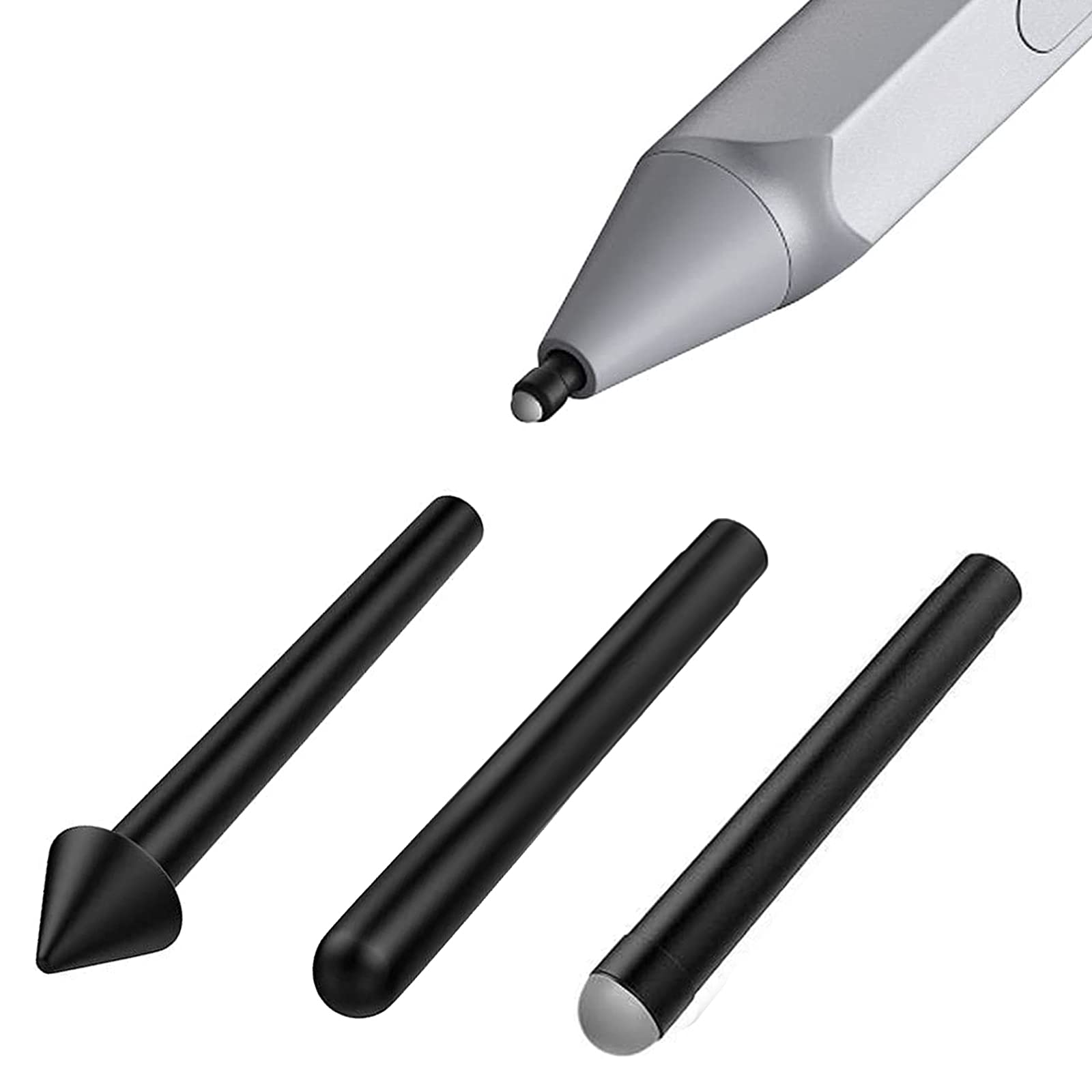 TiMOVO Surface Pen Tips Replacement Kit - 3 Pack HB/2H/H Type, Fit Surface Pro 2017 & 4 Pen - Black