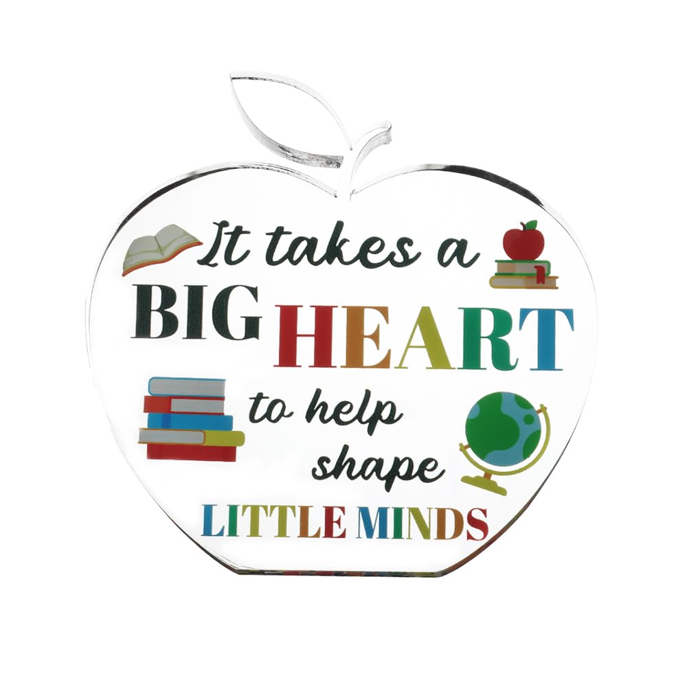 Risedot Teacher Appreciation Day Gift, Acrylic Paperweight Thank You Teacher Graduation Gift, Office Desk Decoration