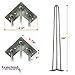 28 Inch Hairpin Legs 1/2 Inch Thick Heave Duty - RAW Steel - Leg Protectors, Screws, Set of 4 – Easy to Install - Metal Legs - Desk Legs - Furniture Legs - Mid Century Modern by Homeland Hardware