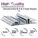 Swpeet 3000Pcs Premium Quality Officemate Standard 3 Sizes Staples, Including T-Type & U-Type & Door-Type Staples Perfect for Most Standard Stapler Guns