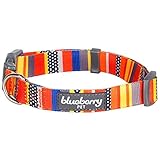 Blueberry Pet 8 Patterns Nautical Flags Inspired Designer Basic Dog Collar, Neck 12"-16", Small, Adjustable Collars for Dogs