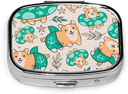 コーギー ピルケース 習慣薬箱 おしゃれ 薬ケース 常備薬 携帯ケース ミラー付き 持ち運びに便利 小物入れ 服薬管理 薬入れ 小型 軽量 完売