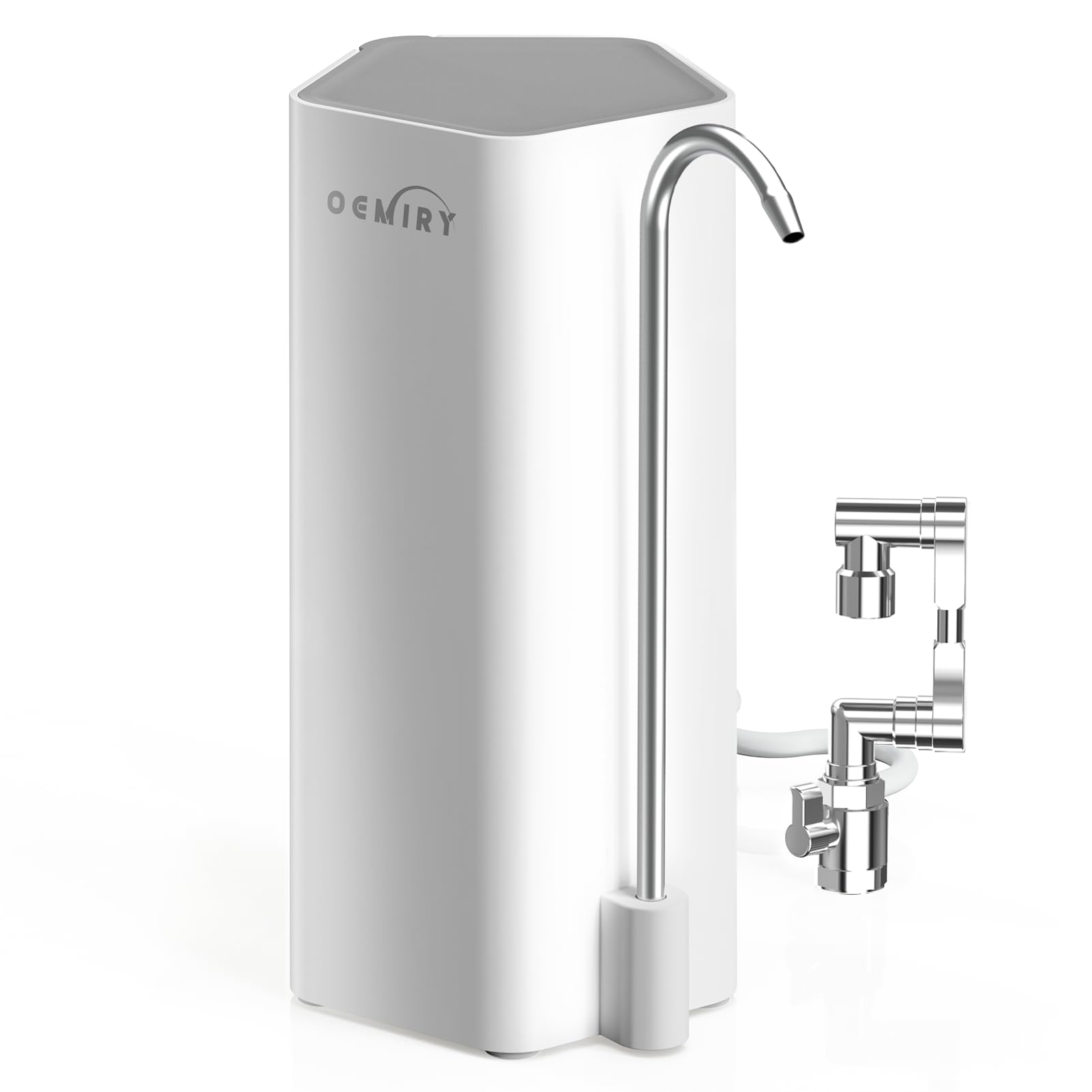 Photo 1 of OEMIRY Countertop Water Filter, Upgraded 8000G Alkaline Water Filtration System with Universal Rotating Faucet Extender, Reduces 99.99% Chlorine, Heavy Metals, Bad Odor, OM-CF07(1 Filter Included)