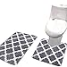 ShowerC Non Slip Bath Rug Set 2 Piece Bathroom Contour Rugs Combo, Soft Shaggy Bath Shower Mat 20 x 32 Inches and U-Shaped Toilet Floor Rug Grey 20 x 20 Inches