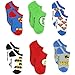 Justice League Superhero Boys 6 pack Socks (2T-4T / Shoe: 4-7, Blue/Multi)