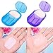 SODIAL(R)2 boxes Mini Washing Hand Bath Travel Scented Slide Sheets Foaming Box Paper Soap