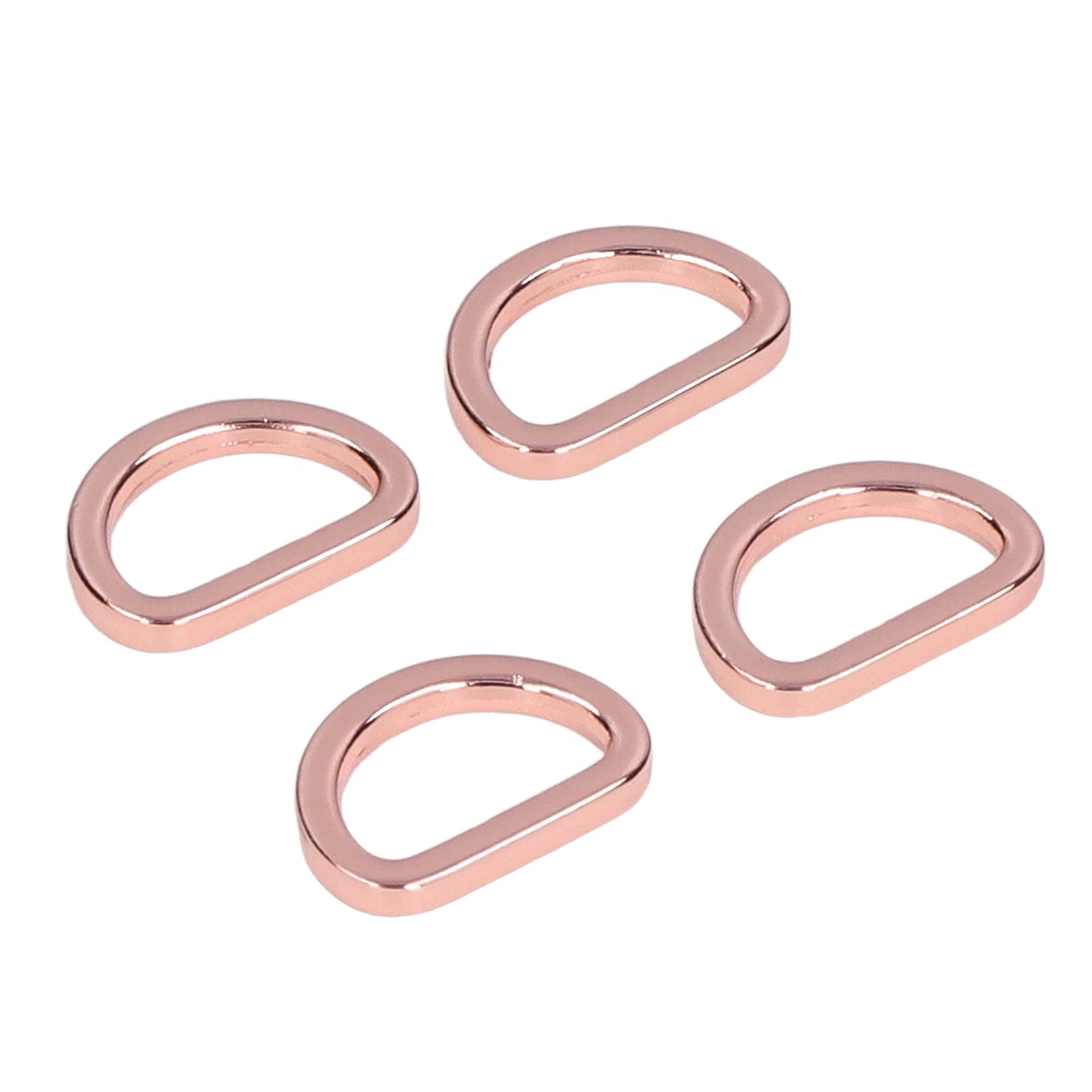 10pcs 20mm D Rings Durable Glossy Comfortable Small Compact Decorative Bag Buckles for DIY Zinc Alloy(Rose Gold)