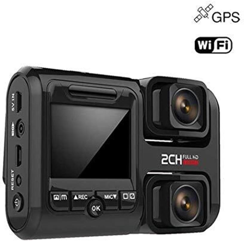 BAYUESHOP Car Driving Recorder 360° Panorama Car Dash Cam Double 1080P Full HD Lens WiFi and GPS DVR with Wide Angle,Loop Recording,G-Sensor,Motion Detection
