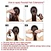 14 Inches Ponytail Hair Extensions Human Hair Piece for Women 1 Piece Hairpiece 60 Grams Wrap Around Ponytail Extensions Natural Black Color