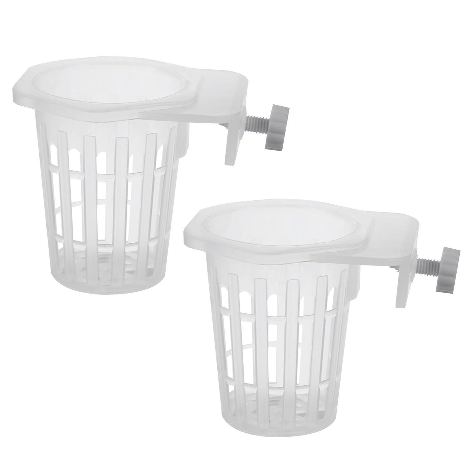 DONGKER 2pcs Hanging Aquarium Plant Holder,Aquarium Planter Cups with Hole for Aquarium Emersed Plants Decorations (Hexagon)