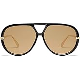 VANLINKER Oversized Trendy Polarized Aviator Sunglasses for Women Men Retro Round Sunglasses Vintage Shield Shades VL9798