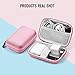 [2 Pcs] Earbuds Carrying Case, ASMOTIM Hard Case Pink Pouch EVA Hard Carrying Pouch Headphone Case Portable Travel Earphone Case Pouch for Headset Charge Cable USB Key with Durable Exterior -Pinkthumb 4