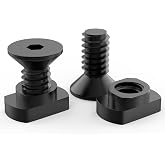 ZIUZI 20 Sets M-LOK Rail Screw and Camming T-Nut Replacement | for Standard Rail Systems Including 2 Allen Wrench Black