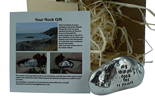 My Shining Rock For 11 Years - Solid Heavy Metal Eleventh Anniversary Gift Idea
