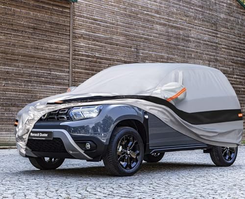 Holthly 10 Layers Car Cover SUV for Dacia Duster/Renault Duster (2010-2025), 100% Waterproof Car Cover, Car Cover for Outdoor, Waterproof, UV Protection, Windproof, Dustproof