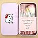 Cute Hello KItty 7PCS Makeup Brush Set Foundation Eyebrow Eyeliner Blush Cosmetic Concealer Brushes Pink (Pink)
