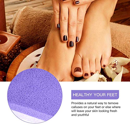 Pumice Stone for Feet (Pack of 4), Chialstar 2 in 1 Callus Remover and Pumice Pad, Pedicure Stone Scrubber for Smooth Feet, Hands and Body, Exfoliation Tool to Remove Dead Skin