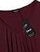 Tunics for Women,Laksmi Women's Casual Simply Loose Fit Party T-shirt Blouse,XX-Large Wine