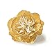 Ling's moment Gold Crepe Paper Flowers(8''- 6''), Set of 5, Handcrafted Peony Paper Flower Decoration for Wall Wedding Backdrop Nursery Gold Party Bridal Shower, Table Centerpieces