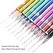 Colored Gel Pens with Diamond Tip and Scale, Fine Point Pens for Coloring Books Bullet Journal Scrapbooks Writing Notes Taking by Magicdo (0.5mm,12 Colors)