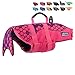 HAOCOO Dog Life Jacket Vest Saver Safety Swimsuit Preserver with Reflective Stripes/Adjustable Belt Dogs (Mermaid, Small)