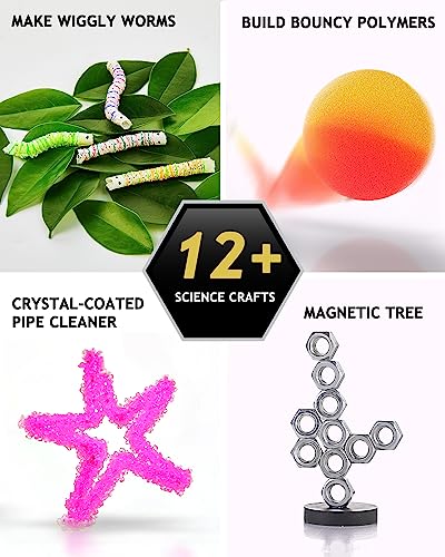 Japace 3-in-1 Science Kits for Kids Age 4-5-6-7-8, STEM Building Kits, Chemistry Sets, Physic Educational STEM Toys for Girls Boys, Cool Christmas Birthday Gifts for Boy
