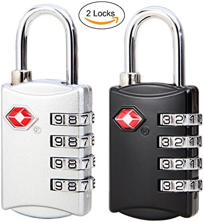 luggage locks Senrhu 2 Pack TSA Approved Locks 4 digit password lock,Travel lock
