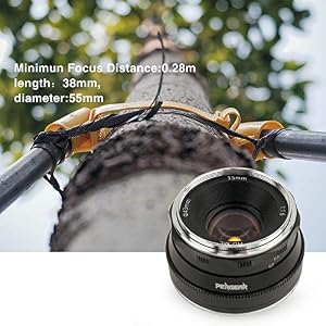 Pergear 35mm F1.6 Manual Focus Prime Fixed Lens for Olympus and Panasonic Micro Four Thirds MFT M4/3 Cameras