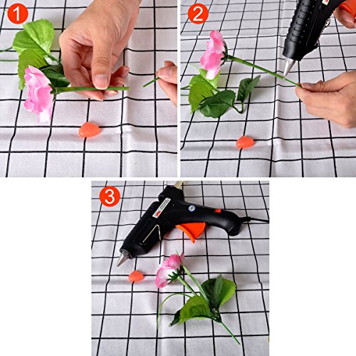 100% Safe Hot Melt Glue Gun with Rapid Heating Technology Flexible Trigger for DIY Small Arts Craft Projects Household& Sealing and Quick Repairs 100W (10pcs Glue Sticks & Carry Case)