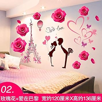 Amazon Com Fefre 3d Romantic Wall Decal Posters Girls