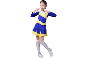 ACHIYI Little Girls' 2 Piece High School Cheerleading Uniform Costume Complete Outfit Cosplay Fancy Dress