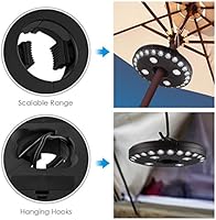 2020 Upgraded Amir Patio Umbrella Light 3 Lighting Modes 28 Led Lights At 200 Lumens 4 X Aa Battery Operated Umbrella Pole Light Camping Lights For Umbrellas Camping Tents Or Outdoor Use Black Amazon Com