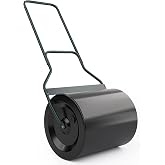 Arnot Lawn Roller, Heavy-Duty Push/Tow Behind Water/Sand Filled Roller for Park, Garden, Yard, Ball Field, 16x20-Inch, 60L/ 16 Gallons, Black