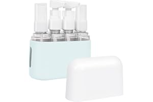 Skycase Travel Bottle Set, 4 in 1 Travel Containers Set for Toiletries,Leak-Proof Refillable Plastic Bottles with Lid,Airplane Accessories Kits for Shampoo Conditioner Lotion Liquids,Blue