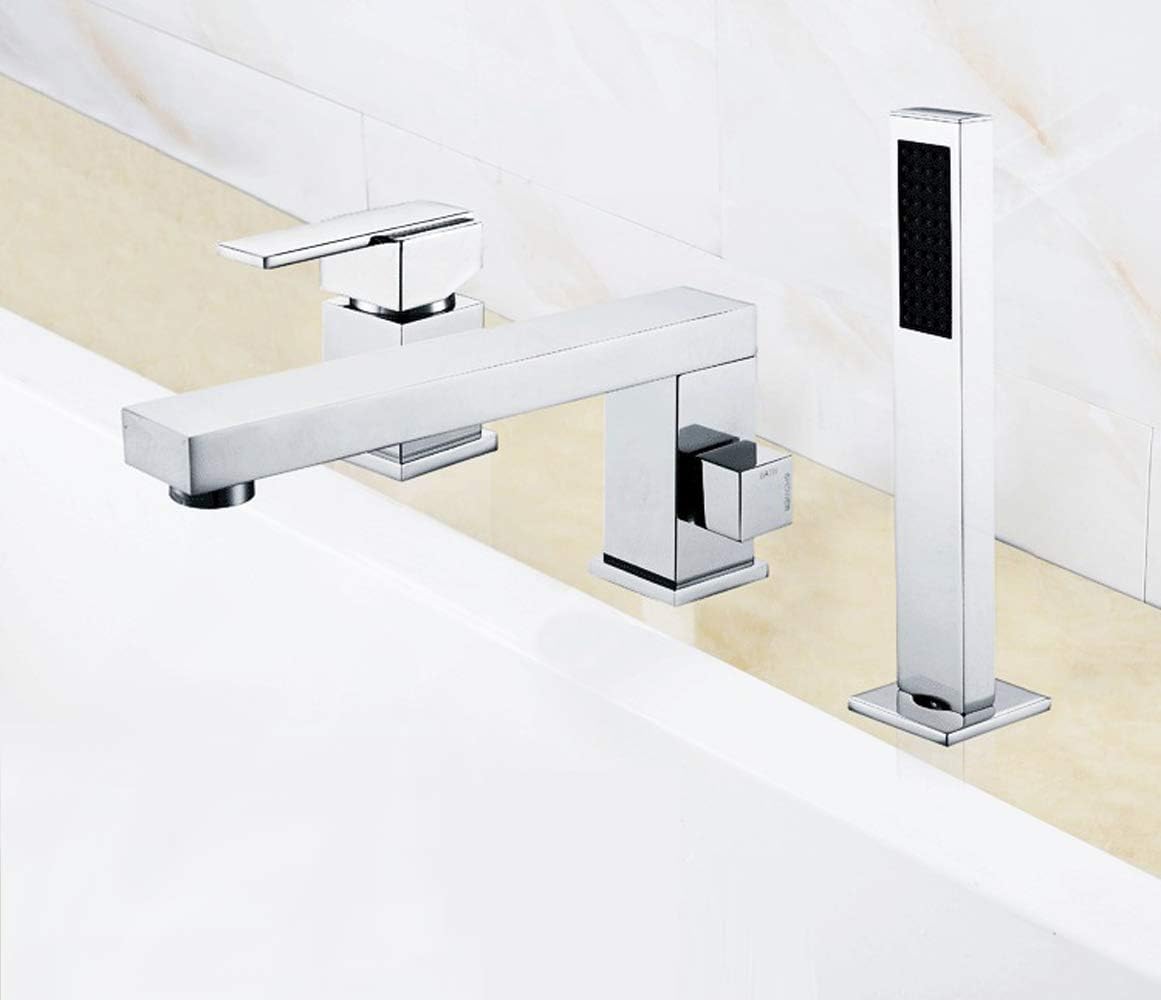 R Flory Copper Bathtub Faucet Hand Held Shower Chrome Plated