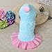 haoricu Puppy Clothes, Chiens Velvet Dog Dress Pet Clothes Clothing Small Puppy Winter Warm Coat Custome (M, Blue)
