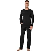 NACHILA Pajamas for Men-Viscose Made from Bamboo, Soft Sleepwear Long Sleeve Pajama Sets with Sleep Pants