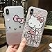 iPhone X Soft Case,LuoMing 3D EmbossCute Cartoon Pattern Slim fit Shock-Absorbing Soft Rubber Clear TPU Skin Cover Case for iPhone X 5.8inch(2017) (Hello Kitty02)