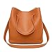 Clearance!4Pcs Women Bags,Todaies Women Pattern Leather Handbag+Crossbody Bag+Messenger Bag+Card Package Pink,Brown,Black,Gray,Red 2018 (4PCS, Brown)