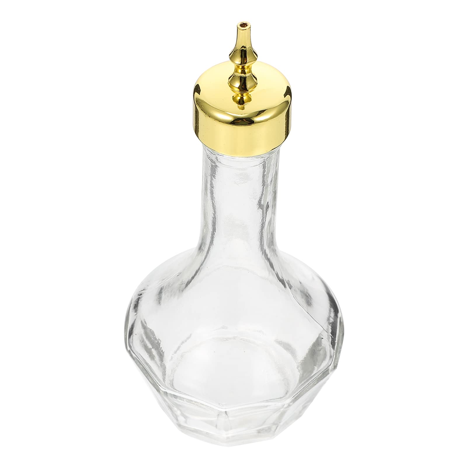 Garneck Bitters Bottles Glass with Stainless Steel Dasher Bar Tool for Making Cocktails Great Bottle For Your Bitters Golden