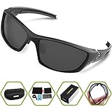 Torege Polarized Sports Sunglasses For Cycling Running Fishing Golf Unbreakable Frame TR006
